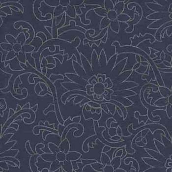 56- navy pewter floral